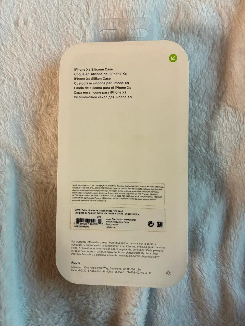 Apple iPhone XS Pink Silicone Case NWT